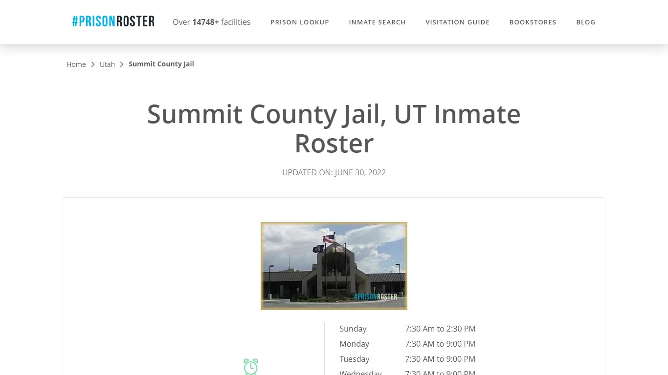 Summit County Jail, UT Inmate Roster - Prisonroster
